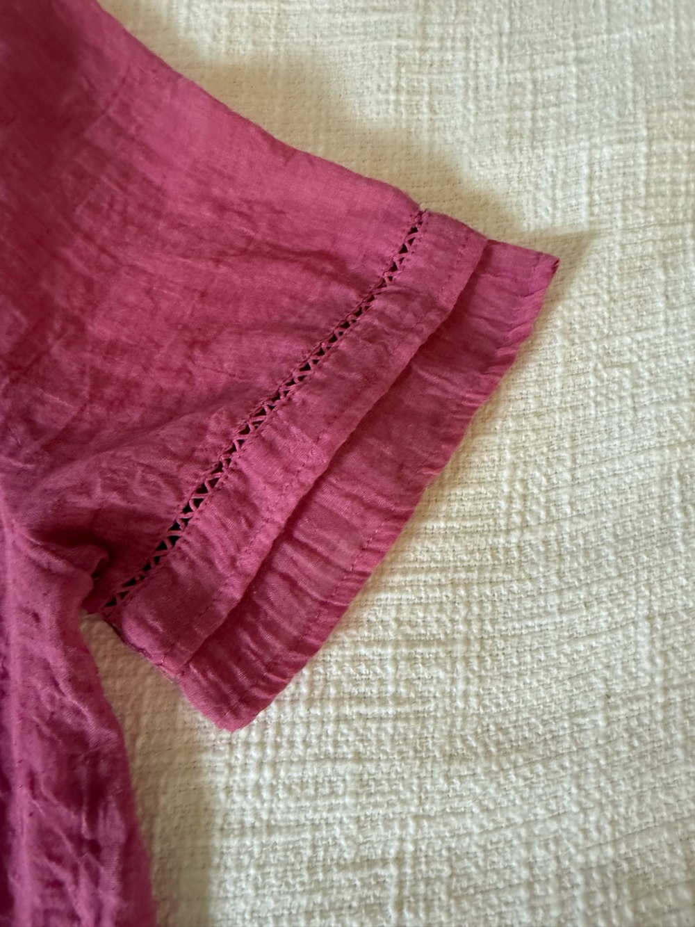 Umgee Magenta Embroidered Floral Short-Sleeve Tunic - Picture 4 of 6